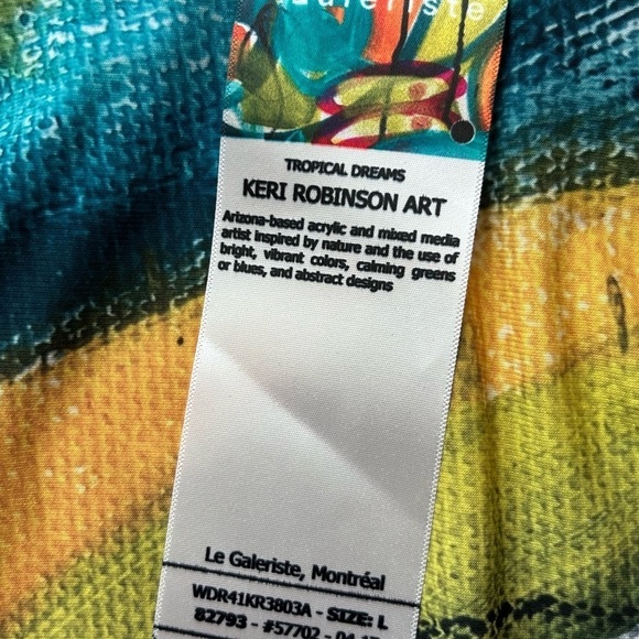 NWT Le Galeriste Tropical Dreams Dress by Keri Robinson Sz L - Picture 8 of 9